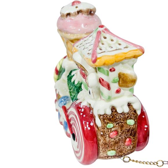 Vintage Fitz & Floyd Candy Lane Express Train Christmas 3 Piece Set 2001 - Picture 7 of 16